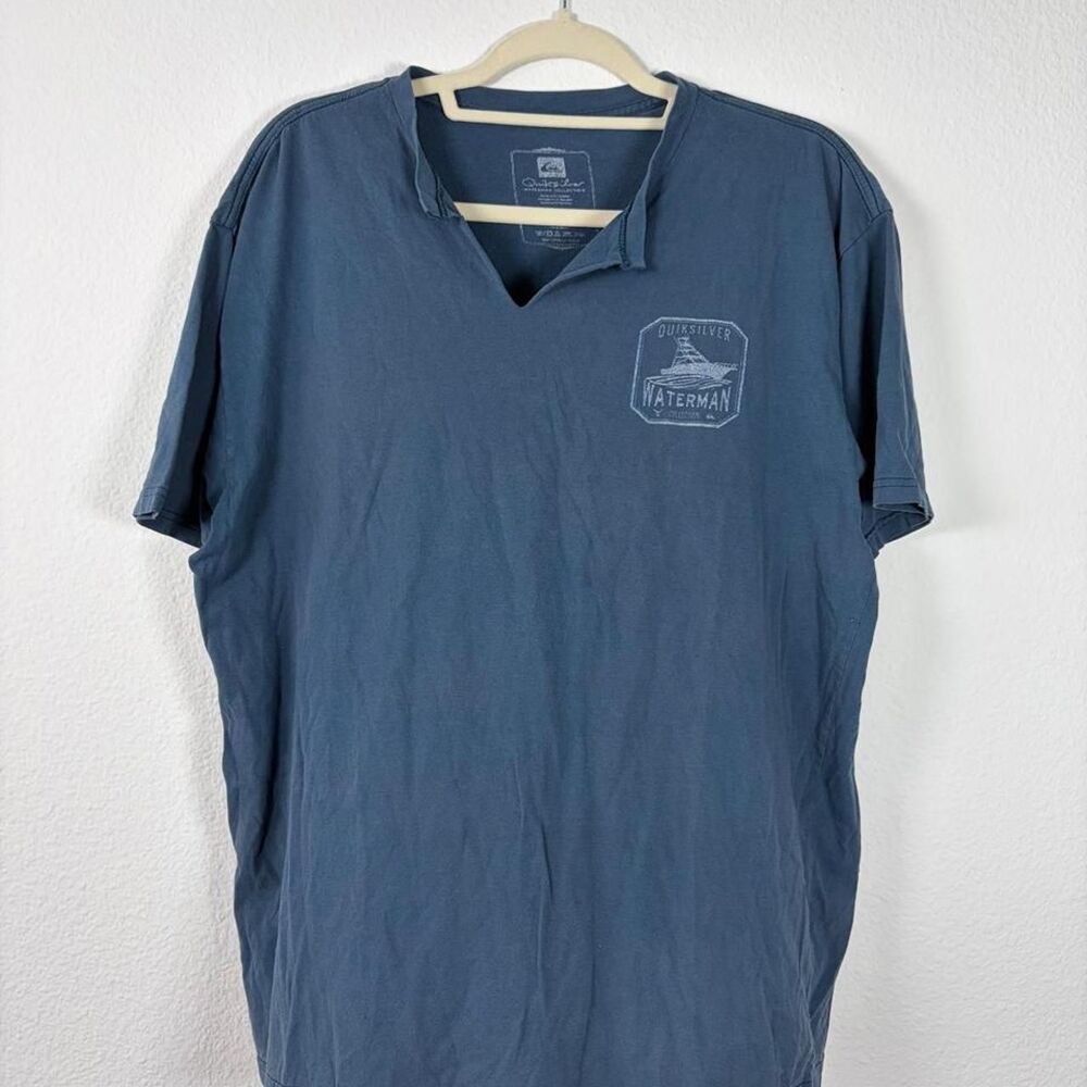 Quiksilver Waterman Collection T-Shirt Men L Surfwear Vintage Minimalist Graphic